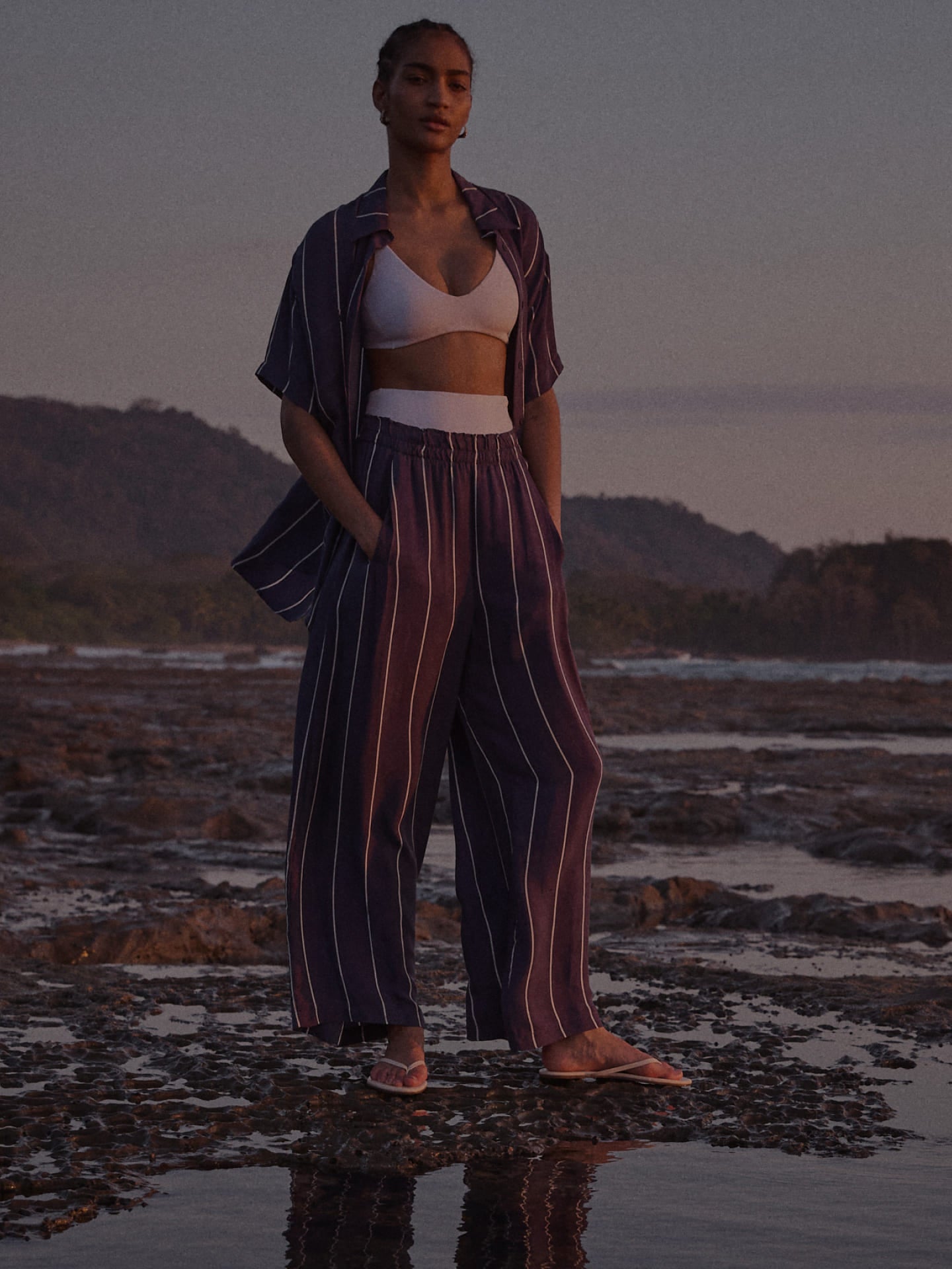 Day Trip Button Down + Pant - Varsity / Coconut