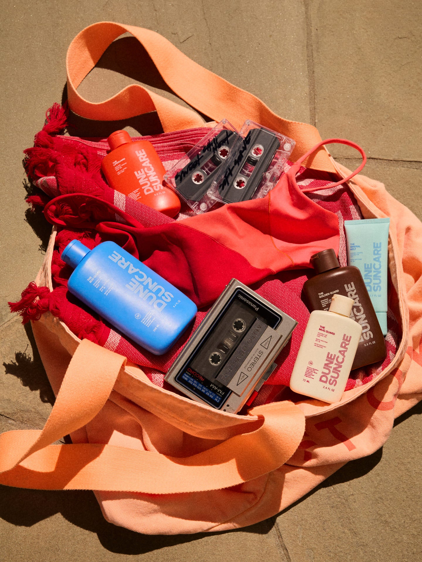 Pool Days Top in Sweet Chili Heat / Flare / Aperol + DUNE Suncare Products