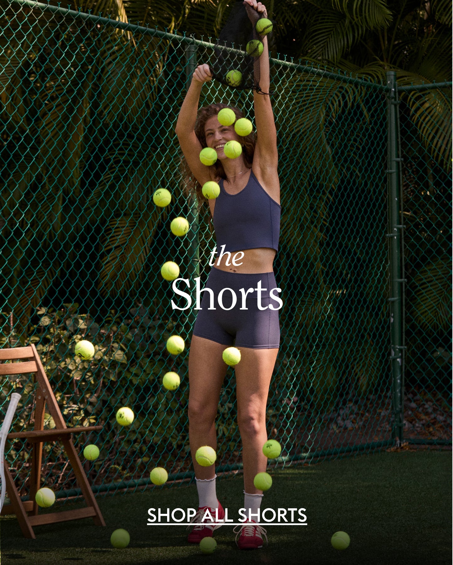 Barre Tank paired with Ace Short in Varsity
