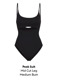 Peak Suit
Mid Cut Leg
Medium Bum