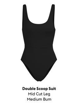Double Scoop Suit
Mid Cut Leg
Medium Bum
