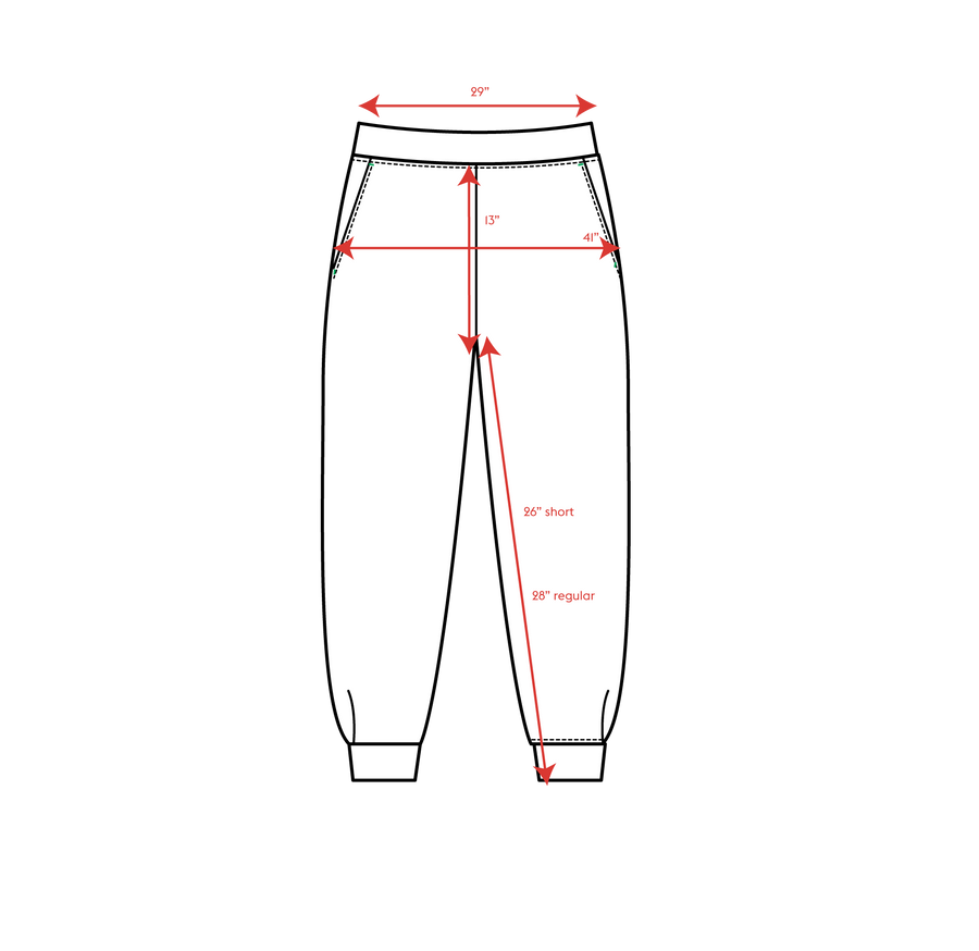 Sports & Rec Jogger Size Small Measurements