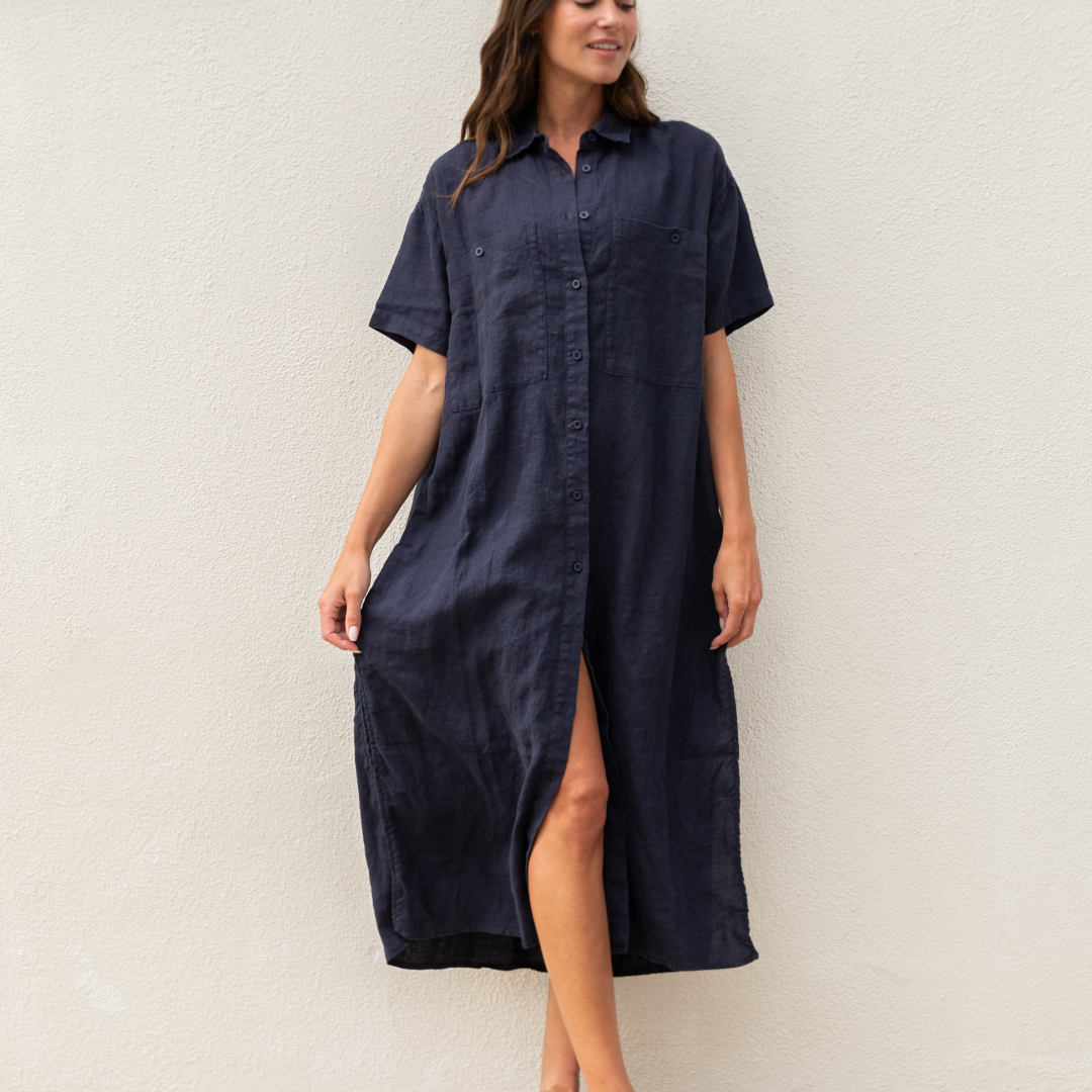 M and s 2025 linen shift dress