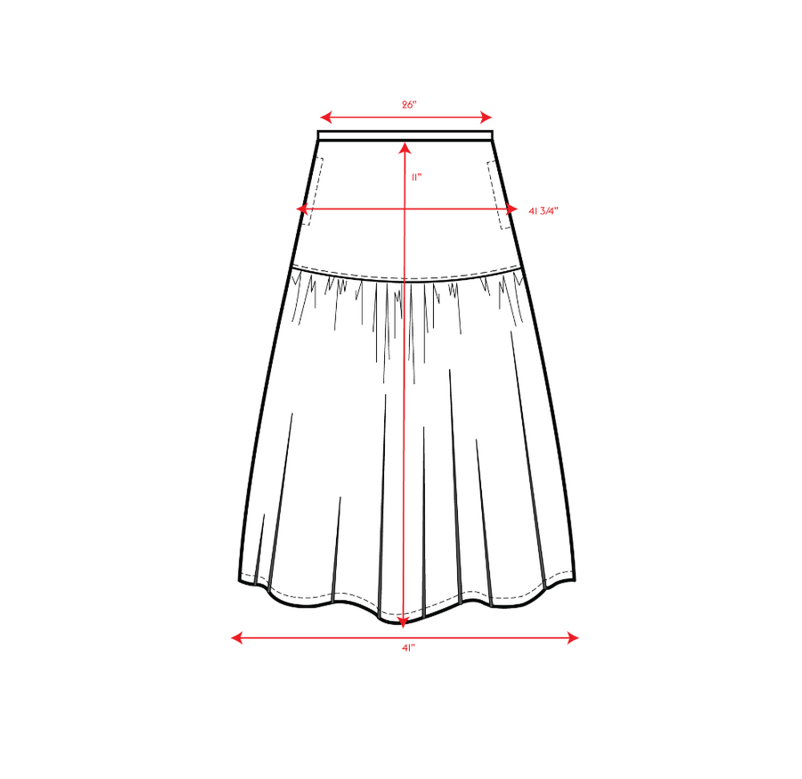 Sunday Skirt Measurements