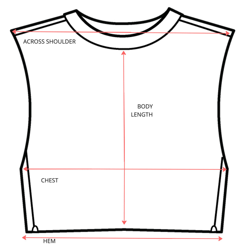 Sunseeker Sleeveless Garment Measurement