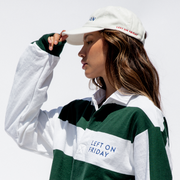 League Shirt - Dark Green / White Stripe (Size S/M) + Super Fan Hat - White/Blue [Photo 2]