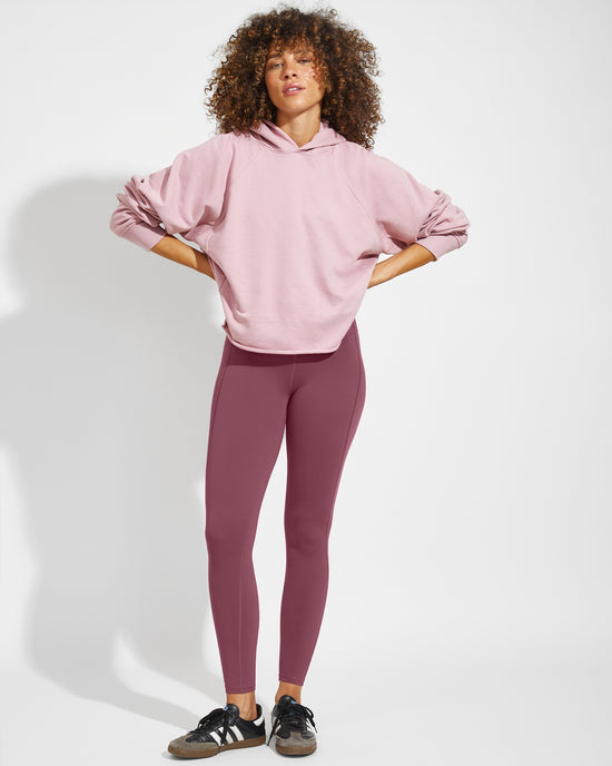 Homerun Hoodie - Mauve It Mauve It + Super Moves Tight - Desert Plum (Size S)