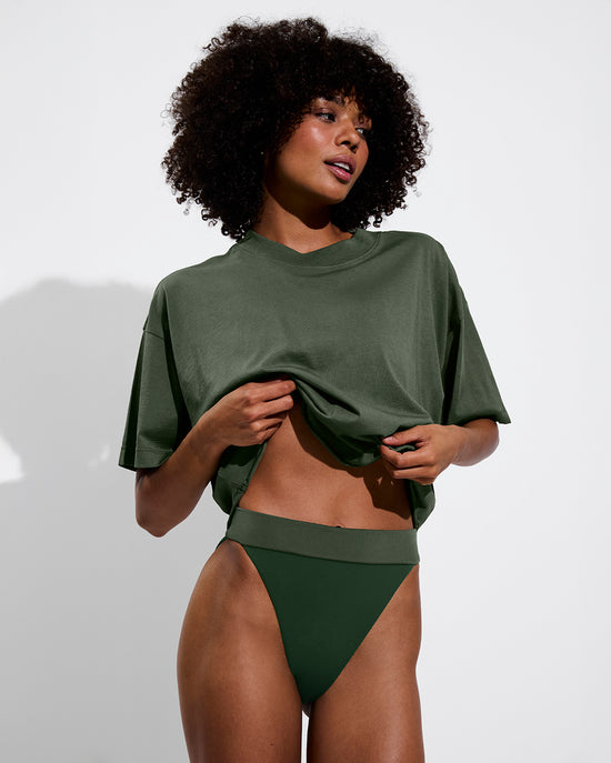 Swell SS Tee - Agave + Beach Break Bottom - Palm / Agave (Size S)