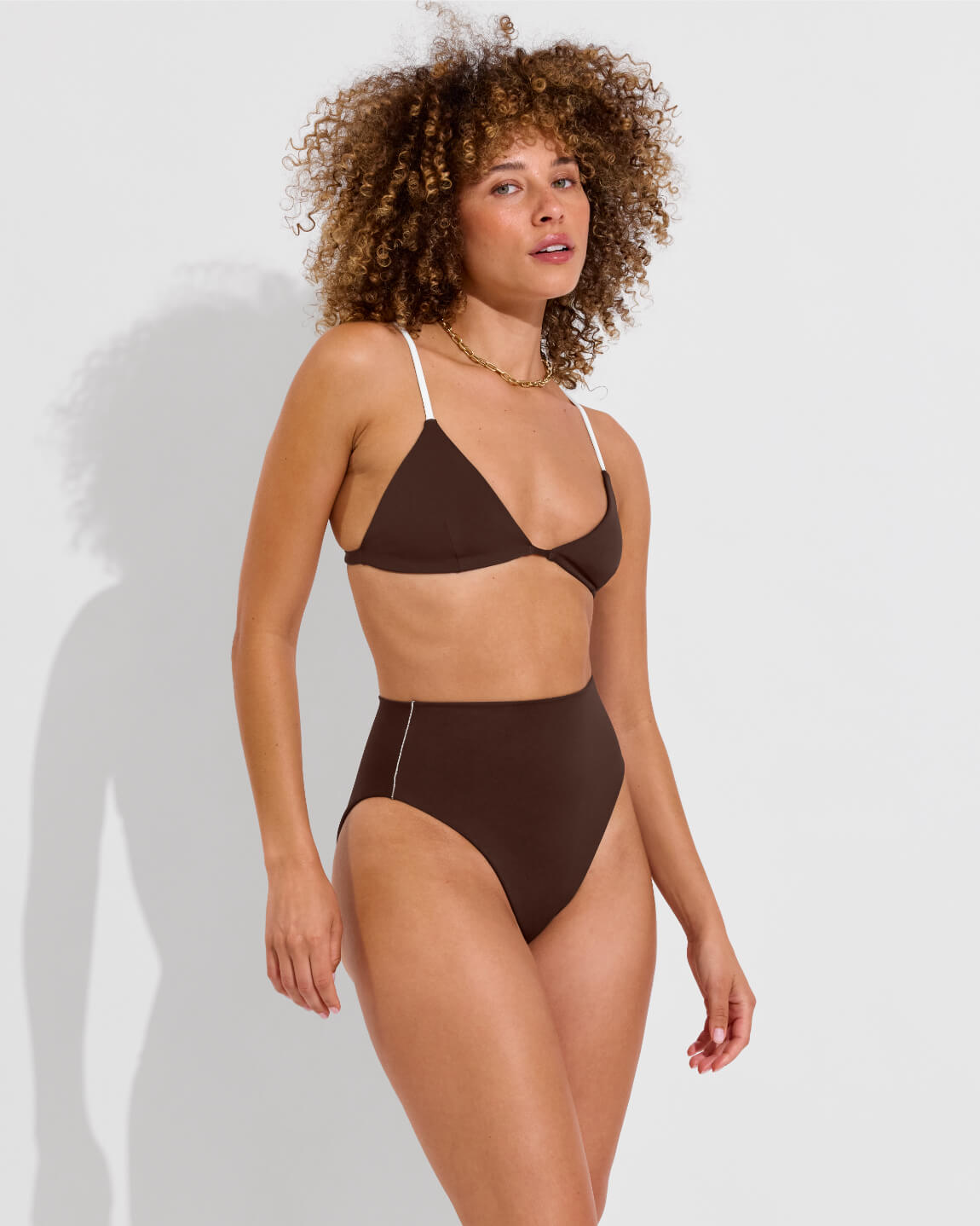 Sandy Top + Hi Tide Bottom *Clare V. Collab - Cold Brew / Coconut (Size S)