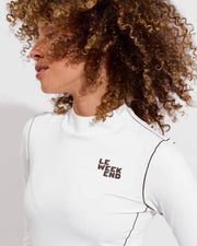 Rays LS Top *Long *Clare V Collab - Coconut / Cold Brew (Size S)