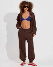Sandy Top + Dip Bottom *Clare V. Collab - Check It: Cold Brew / First Place (Size S) + Beach Side Hoodie + Field Day Sweatpant - Cold Brew (Size S/M)