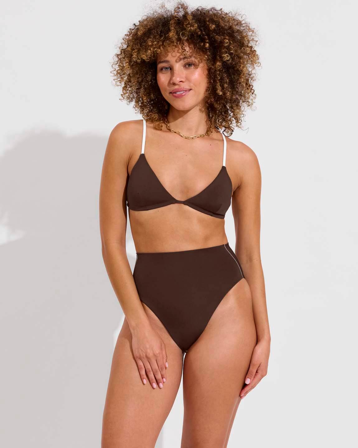 Sandy Top + Hi Hi Bottom *Clare V. Collab - Cold Brew / Coconut (Size S)