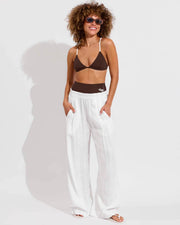 Sandy Top + Hi Tide Bottom *Clare V. Collab - Cold Brew / Coconut (Size S) + Coastal Pant - Coconut (Size S)