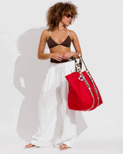 Sandy Top *Clare V Collab - Cold Brew / Coconut + Coastal Pant - Coconut (Size S) with Giant Trop Avion