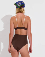 Sunday Top + Hi Tide Bottom *Clare V. Collab - Cold Brew / Coconut (Size S) with Bandana