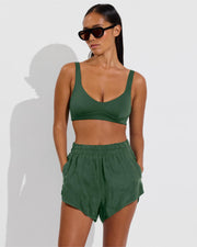 Club Top D (32DD, Size S) + Day Trip Short - Tropics (Size S)