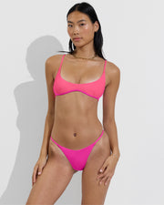 Club Top Micro - Zinc / Hot + Skinny Dip Thong - Hot (Size S)