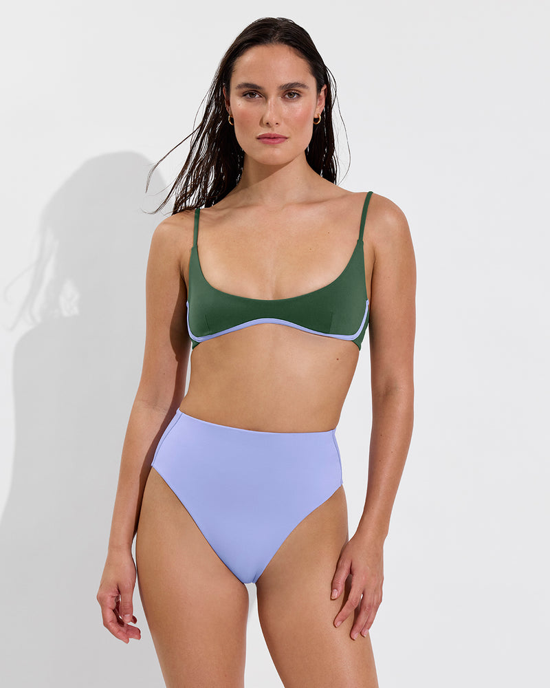 Club Top Micro - Tropics / Riptide + Hi Hi Bottom - Riptide (Size S)