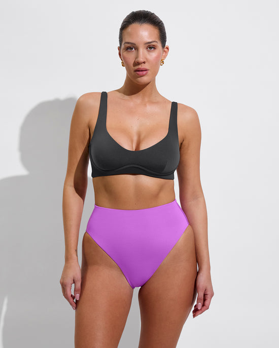 Club Top D+ - Eclipse (34DD, Size L) + Hi Hi Bottom - Punch (Size L)