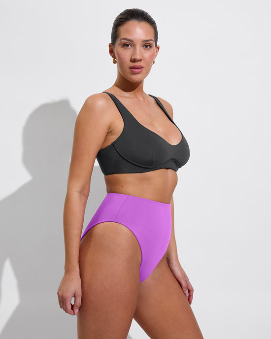 Club Top D+ - Eclipse (34DD, Size L) + Hi Hi Bottom - Punch (Size L)