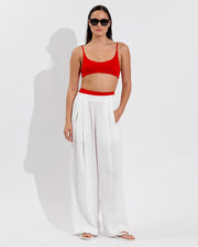 Club Top - Sweet Chili Heat + Coastal Pant - Coconut (Size S)