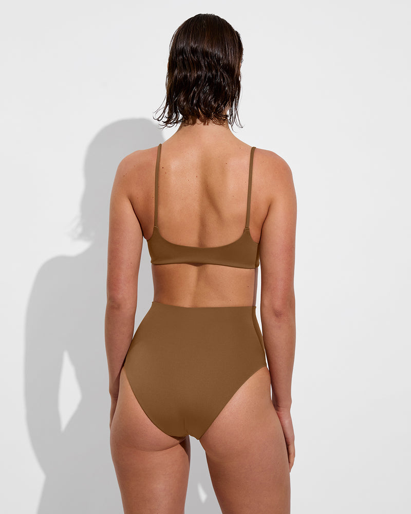 Club Top + Hi Tide Bottom - Tan Lines (Size S)