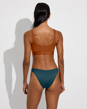 Double Scoop Top - Bronze + Dip Bottom - Deep End (Size S)