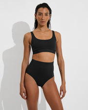 Double Scoop Top + Hi Tide Bottom - Jet (Size S)