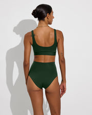 Double Scoop Top + Hi Tide Bottom - Palm (Size S)