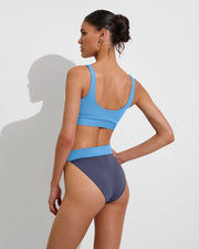 Double Scoop Top - Point Break + Beach Break Bottom - Varsity / Point Break (Size S) 