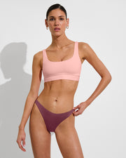 Double Scoop Top - Salt + Wear To Bottom - Desert Plum (Size S)