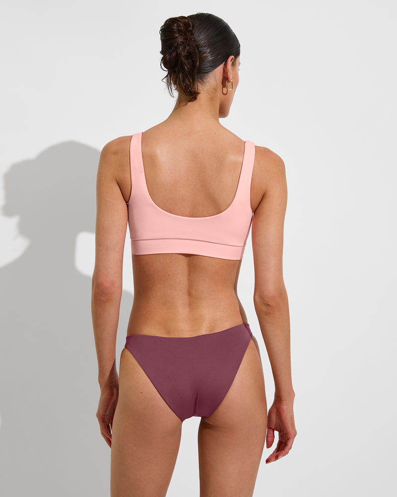 Double Scoop Top - Salt + Wear To Bottom - Desert Plum (Size S)