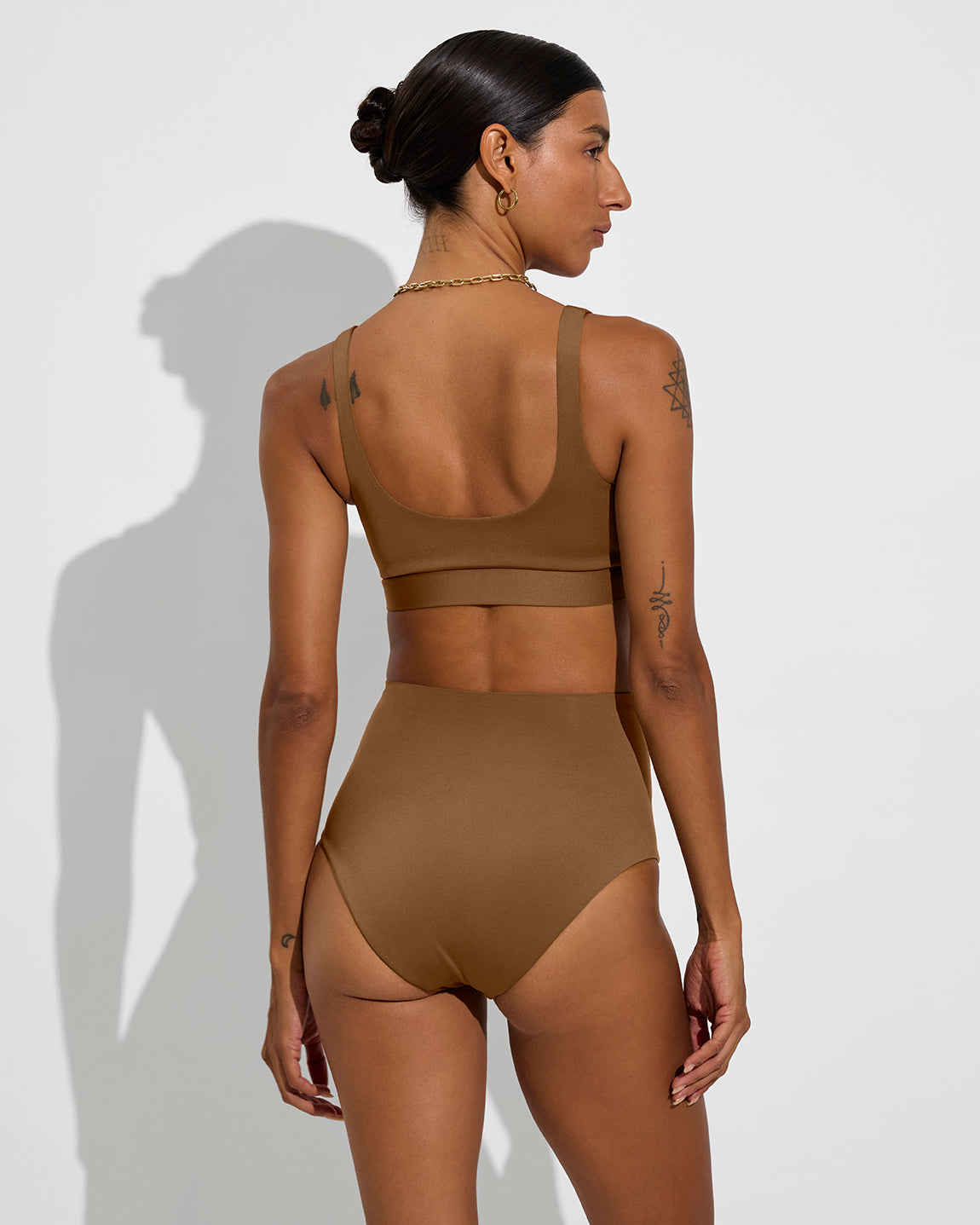 Double Scoop Top + Hi Tide Bottom - Tan Lines (Size S)