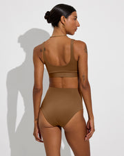 Double Scoop Top + Hi Tide Bottom - Tan Lines (Size S)