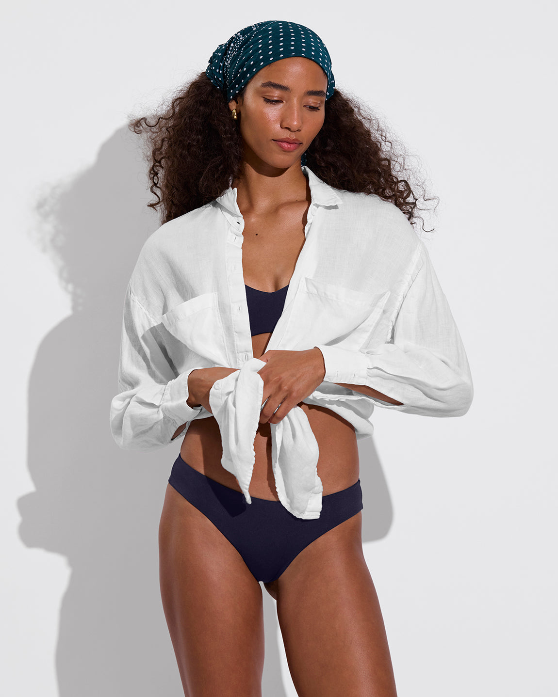 Getaway Button Down - Coconut (Size S/M) + Halfmoon Bottom - Sprint (Size S)