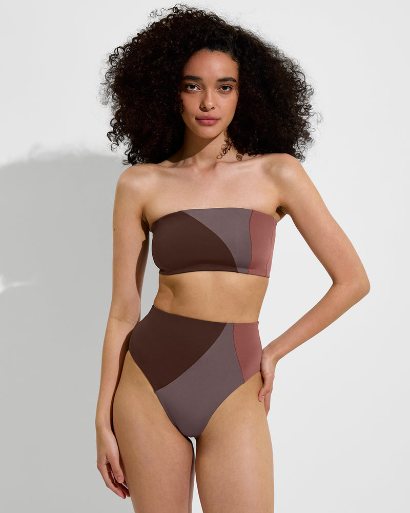 Tubular Top + Hi Hi Bottom - Cold Brew / Sandal / Stormy (Size S)