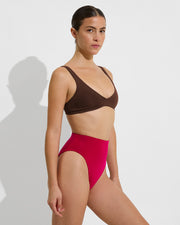 Plunge Top - Cold Brew + Hi Hi Bottom - Pepper (Size S)