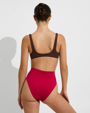Plunge Top - Cold Brew + Hi Hi Bottom - Pepper (Size S)