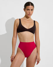 Plunge Top - Cold Brew + Hi Hi Bottom - Pepper (Size S)