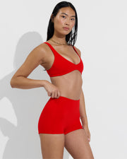 Plunge Top + Hi Line Shortie - Sweet Chili Heat (Size S)