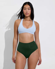 La Crosse Top - Blue Skies + Hi Tide Bottom - Palm (Size S)