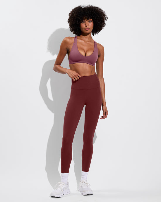 La Crosse Top - Desert Plum + Super Moves Tight - Jam (Size S)