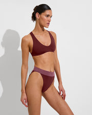 La Crosse Top - Jam + Beach Break Bottom - Jam / Desert Plum (Size S)