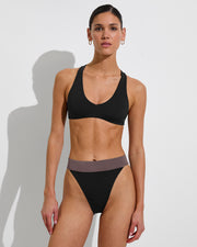 La Crosse Top - Jet + Beach Break Bottom - Jet / Stormy (Size S) 