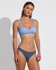 La Plage Top - Blue Skies + Wear To Bottom - Varsity (Size S)
