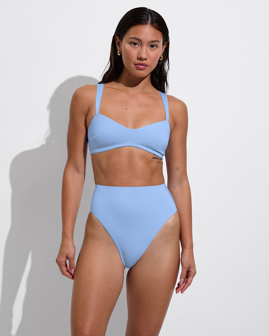 La Plage Top + Hi Hi Bottom - Blue Skies (Size S)