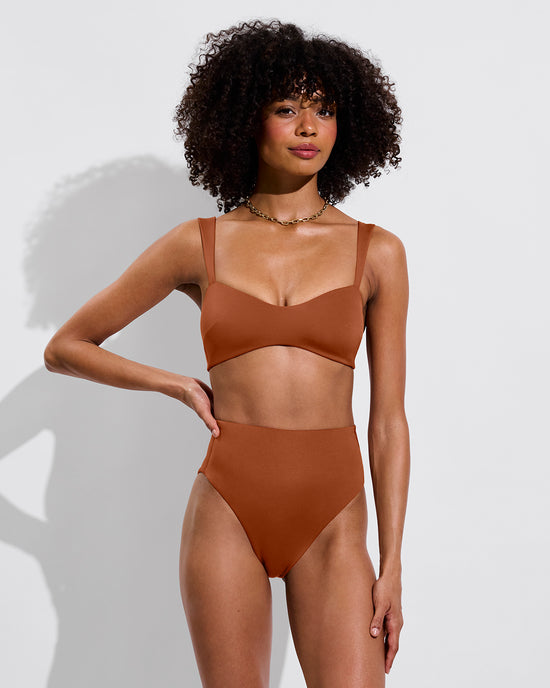 La Plage Top + Hi Hi Bottom - Bronze (Size S)