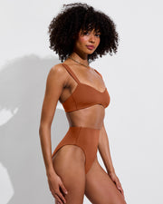 La Plage Top + Hi Hi Bottom - Bronze (Size S)