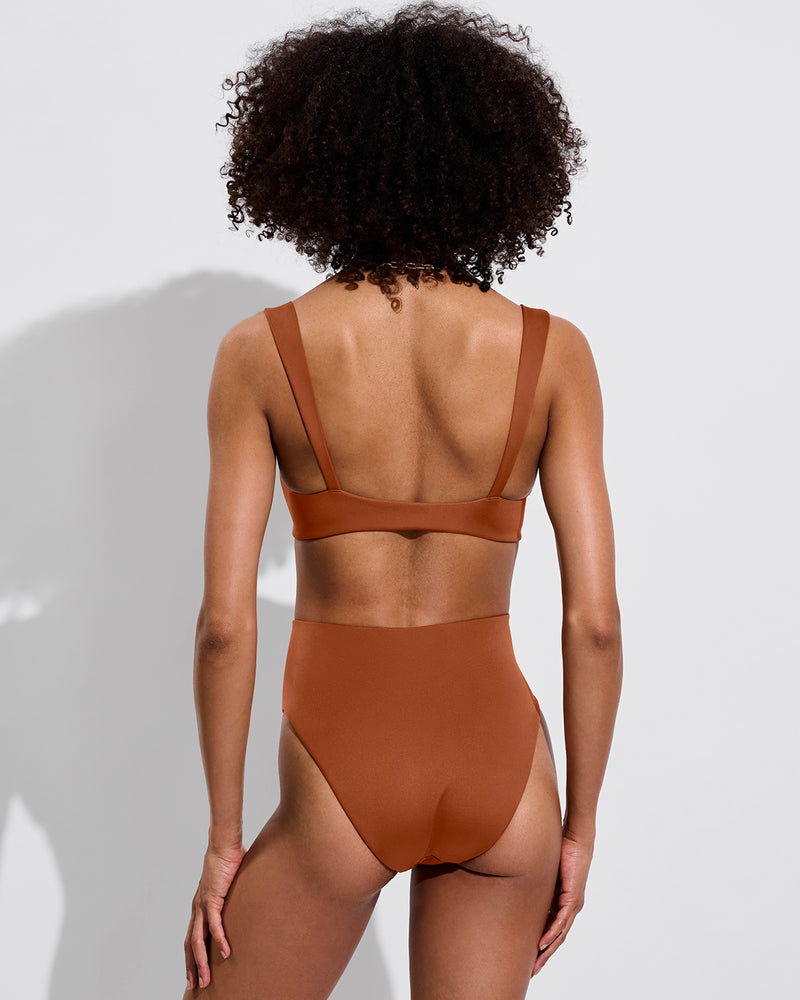 La Plage Top + Hi Hi Bottom - Bronze (Size S)