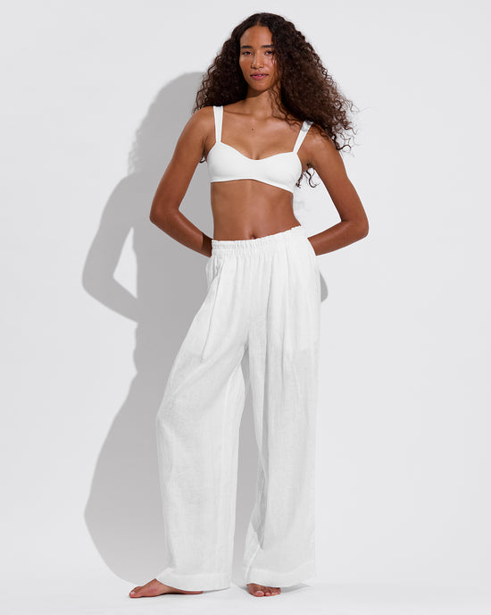 La Plage Top + Coastal Pant - Coconut (Size S)